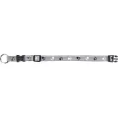 Trixie Silver Reflect Halsband, L–XL: 40–65 cm / 25 mm, schwarz / silbergrau