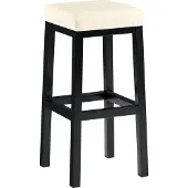 CLP Barhocker Taylor mit schwarzem Metallgestell Sitzhöhe 83 cm | Farbe creme Material Kunstleder