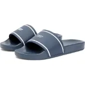 Tommy Hilfiger Badepantolette "TJW POOLSLIDES" Strandschuh, Pantolette, Flat mit Kontraststreifen