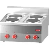 Gastronoble Elektroherd 60/60Pce, 60x60cm, 6kW Leistung, mit 6-Positionen-Schalter, Edelstahl