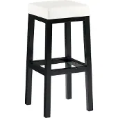 CLP Barhocker Taylor mit schwarzem Metallgestell Sitzhöhe 83 cm | Farbe weiß Material Kunstleder