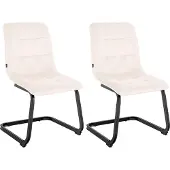 CLP 2er Set Esszimmerstuhl Vermont Samt creme