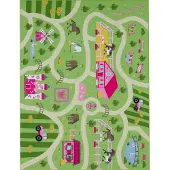 TT Home Kinderzimmerteppich Teppich Junge Mädchen Kinderteppich Baby Rutschfest Strasse