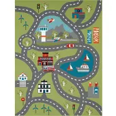 TT Home Kinderzimmerteppich Teppich Junge Mädchen Kinderteppich Baby Rutschfest Strasse