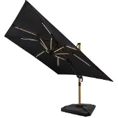 Vonroc LED-Parasolenbeleuchtung – 15 Lichtleisten – wiederaufladbarer 2600mAh-Akku | Für GP501XX & GP506XX