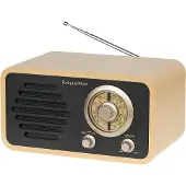 Krüger&Matz AM/FM Netzwerkradio mit Teleskopantenne RETRO