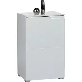 Preisbrecher Kommode >Suzette< in Weiß aus MDF - 50x80x40cm (BxHxT)