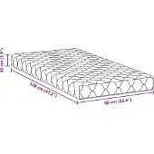 vidaXL Matratze Weiß 60 x 120 cm Jacquard-Stoff