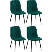 CLP 4er Set Stühle Dijon mit Lehne grün Material Samt
