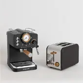 Create Pack TOAST RETRO Toaster + THERA RETRO Espresso-Maschine mit mattem Finish