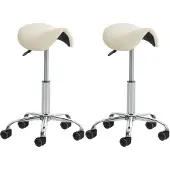 CLP 2er Set Arbeitshocker Reno Kunstleder, Farbe:grau