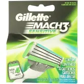 Gillette Mach3 Sensitive Ersatzklingen 4 Stü ck fü r Mä nner