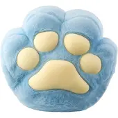 Leantoys Plüschkissen mit Handwärmertasche, Blau, 40cm