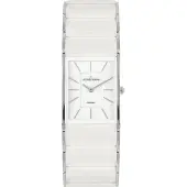 Jacques Lemans Quarzuhr "Dublin", weiß (weiß, weiß, silberfarb., weiß), Armbanduhren, Damen, silberfarben, Quarzuhr, Armbanduhr, Damenuhr, Keramik, analog