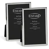 Edzard 2er-Set Bilderrahmen Genua (9x13 cm), edel versilbert, anlaufgeschützt