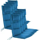 Aspero 8 wasserdichte Stuhlauflagen Hochlehner Sitzpolster