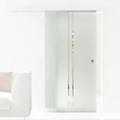 Levidor Glasschiebetür 90 x 217,5 cm Köln Griffmuschel