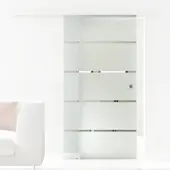 Levidor Glasschiebetür 90 x 217,5 cm Berlin Griffmuschel