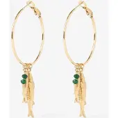 Sissy-Boy Gold-plated Creolen Mit Fisch-Anhängern