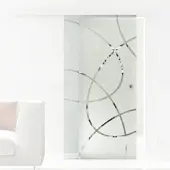 Levidor Glasschiebetür 77,5 x 205 cm Essen Griffmuschel