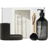 Meraki - Gift Box, Dark Grey Holder + Nature Brush + Shadow Lake Dish Wash - Grey - 490 ml, L: 32 cm, W: 23.5 cm, H: 13.5 cm