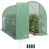 Outsunny -Foliengewächshaus-200L x 300B x 200H cm-Grün