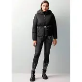 Alba Moda Modische Steppjacke mit Gürteltasche in schwarz | Gr.: 46