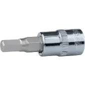 Ks Tools 918.3861-E 3/8" CHROMEplus Bit-Stecknuss Innensechskant, 3mm, auf Hänger