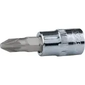 Ks Tools 918.3878-E 3/8" CHROMEplus Bit-Stecknuss, PZ2, auf Hänger