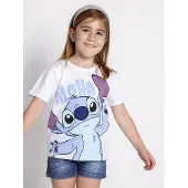 Disney Stitch T-Shirt, Weiß, 128-134