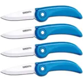 Pearl 4er-Set Keramik-Klappmesser, ergonomischer Griff, 7,5 cm Klingenlänge