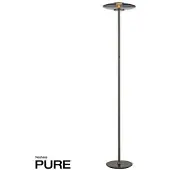 Neuhaus Paul Pure Vitrum 481 LED-Stehleuchte-Platin/Glas Smokey