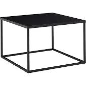 Wohnling Couchtisch 60x60x40 cm Metall Wohnzimmertisch Industrial Schwarz Sofatisch Quadratisch Loungetisch Kaffeetisch Stahl Beistelltisch