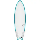 Torq Surfboard TEC Twin Fish 6.6 Rail Türkis