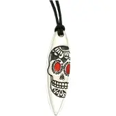 Silver+Surf Silber Schmuck Surfboard mit Totenkopf