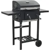 vidaXL 3-in-1 Outdoor-Pizzaofen & Grill Schwarz