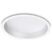 Ideal Lux LED-Einbaustrahler, tief, 30 W, 4000 K, 248790, 3200 lm, Schutzart IP44, 21 cm, weiß