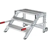Munk Arbeitspodest fahrbar Stahl-Gitterrost 800mm Stufenbreite 3 Stufen