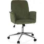 Hjh OFFICE Home Office Bürostuhl SOLAO CORD Schreibtischstuhl mit Armlehnen Stoff Drehstuhl