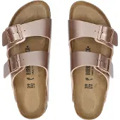 Birkenstock - Sandalen aus synthetischem Wildleder &ndash; Damen / Frau Arizona Birko-Flor Narrow - Arizona Birko-Flor Narrow Copper für Damen - Größe