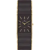 Jacques Lemans Damen Armbanduhr Dublin 1-2214G Edelstahl IP Gold Keramik braun