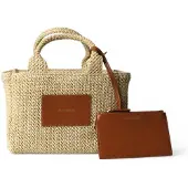 Semicouture für Damen. S6SX15 Arama beige Shopper-Tasche (OSFA), Lässig, Raffia