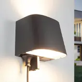 LumenXL Dimmbare Außenwandleuchte Ares mit Steckdosen - mit integrierter LED