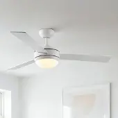LumenXL Deckenventilator Jinx inkl. LED und wendbaren Rotorblättern in Weiß und Hellbraun