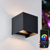 LumenXL Intelligente Außenwandleuchte Daniel mit RGB - Schwarz