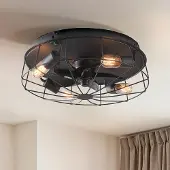 LumenXL Industrieller Deckenventilator schwarz - Fistik