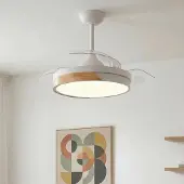 LumenXL Deckenventilator mit integrierter Lichtquelle und Holzdetails - Vjetar