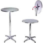 TRUTZHOLM 2x Stehtisch 2in1 Höhenverstellbar 70 Bis115cm Durchmesser 60cm Aluminium