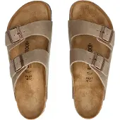 Birkenstock für Herren. 352201 Sandalen aus Leder Normal Arizona Leoi (Reguläre Passform) braun (42), Wohnung, Keine, Lässig