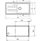 Teka Stein 60 L-tg 1c 1e Rechteckig
